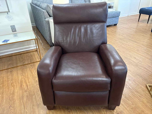 Barcalounger Chestnut Brown Leather Recliner