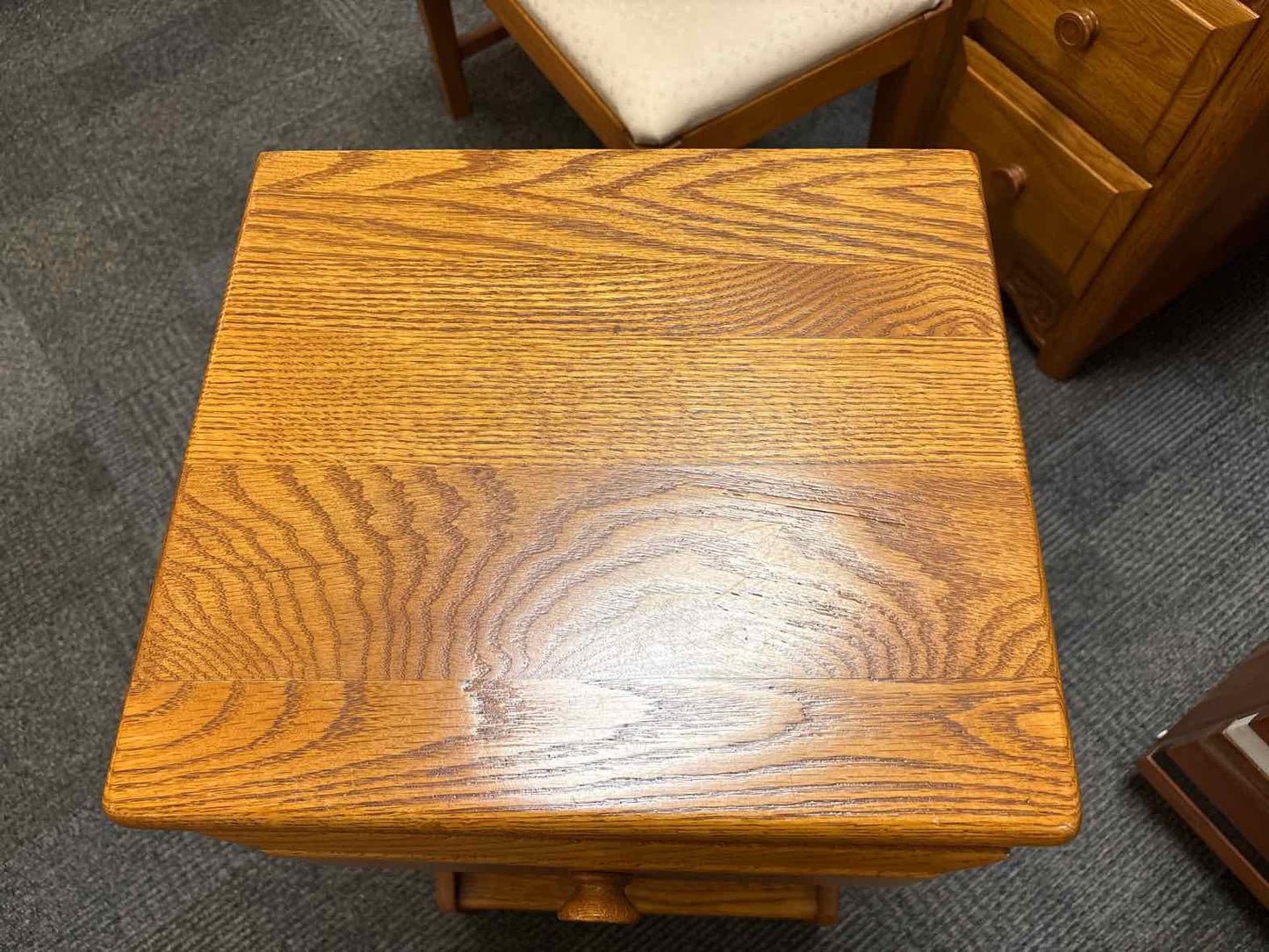 Carved Oak Nightstand