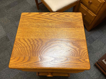 Carved Oak Nightstand