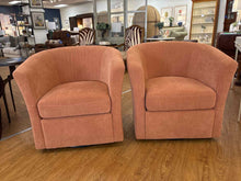 Pair of Four Hands 'Jett' Swivel Barrel Chairs