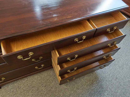 Solid Cherry 9 Drawer Triple Dresser