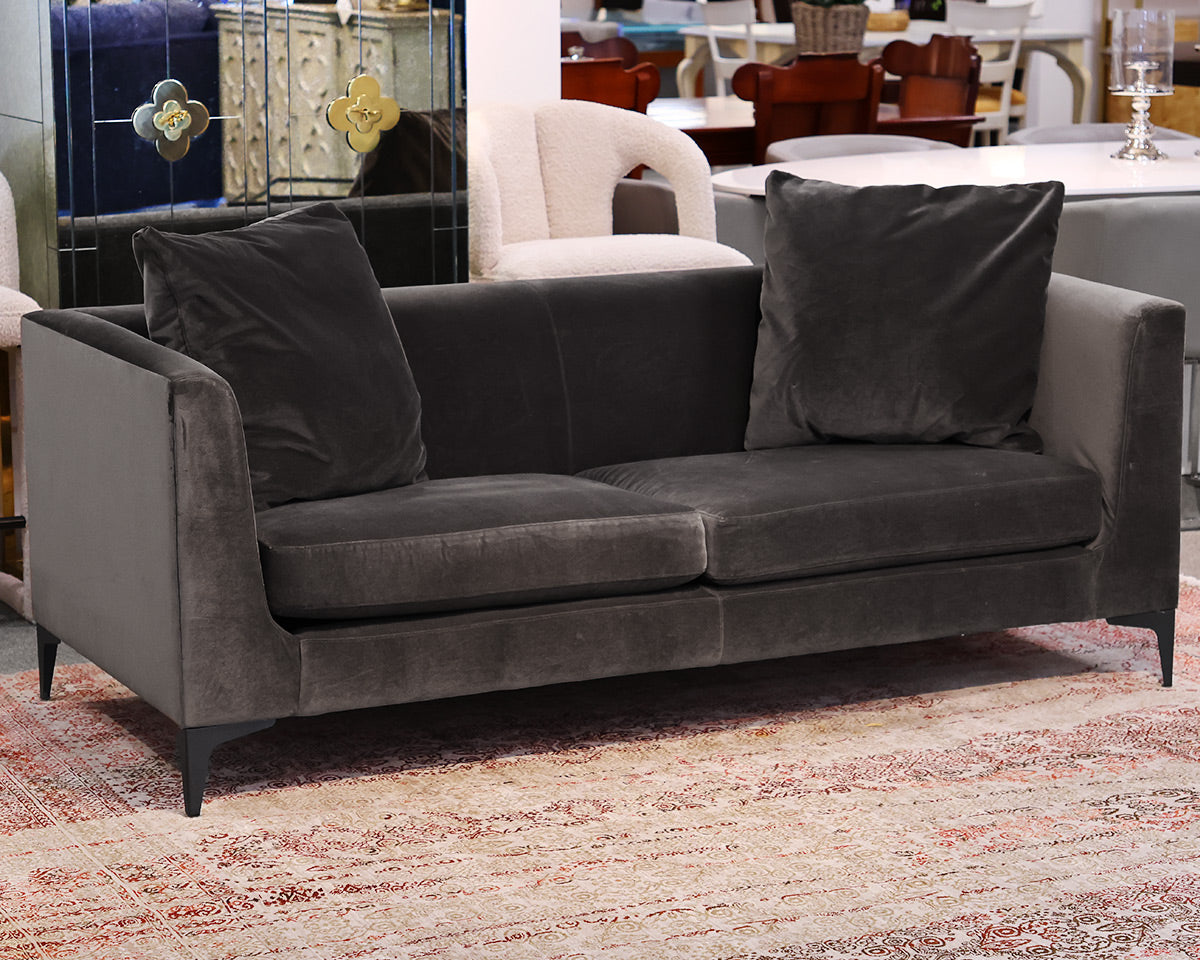 Room & Board Sterling 76" Sofa in Banks Charcoal Velvet