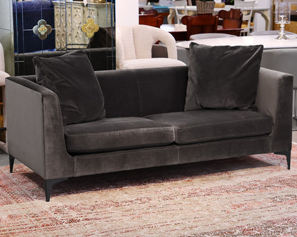Room & Board Sterling 76" Sofa in Banks Charcoal Velvet