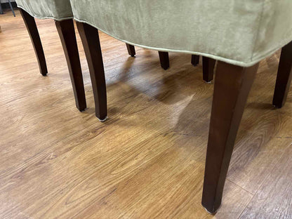 Set of 8 Sage Green Parsons Dining Chairs