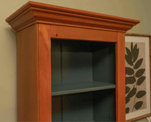 Cherry With Custom Painted 'Fir Green' Accent 5 Shelf  Bookcase