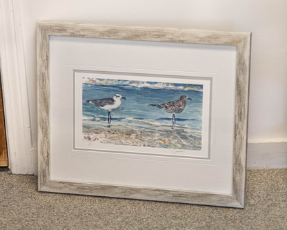 'Birds in the Surf 2' Framed Print