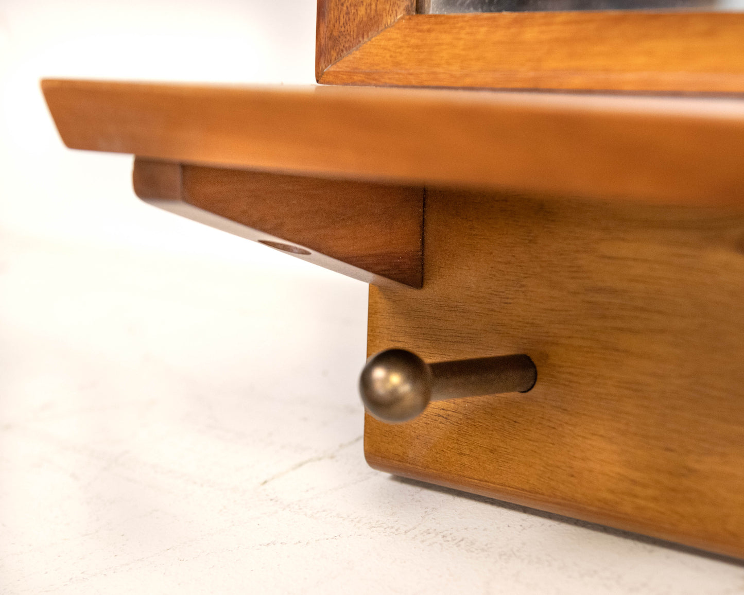West Elm Mid-Century Modern Mirror with Coat Hooks in Acorn Finish