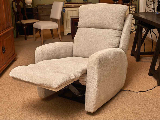 Southern Motion Inc  Power Recliner In Ivory Gray  Upholstery