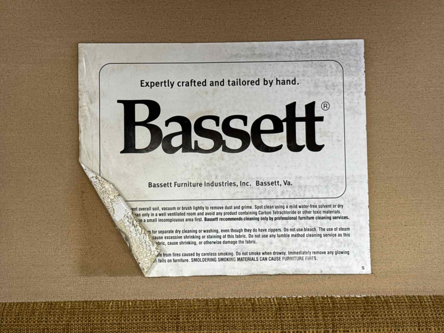Bassett L-Shape Honey Sectional