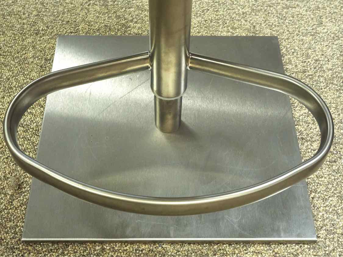 Set of 4 Frag Black Leather & Stainless Steel Adjustable Counter Stools