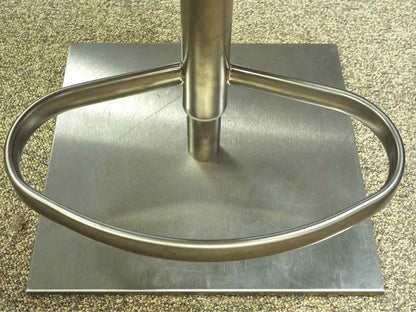 Set of 4 Frag Black Leather & Stainless Steel Adjustable Counter Stools