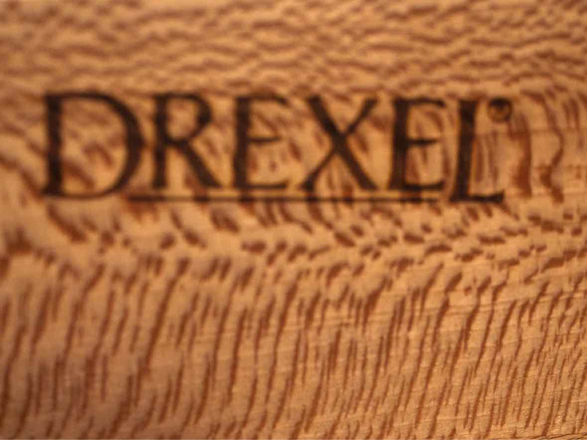 Pair of Drexel Inlaid Burlwood Two Drawer Nightstands