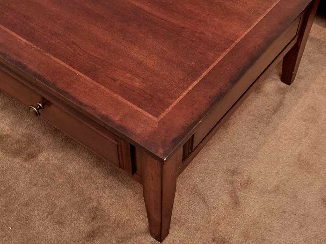 Riverside Dark Stained 2 Drawer  Cocktail Table