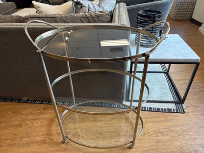 Chrome and Glass Bar Cart