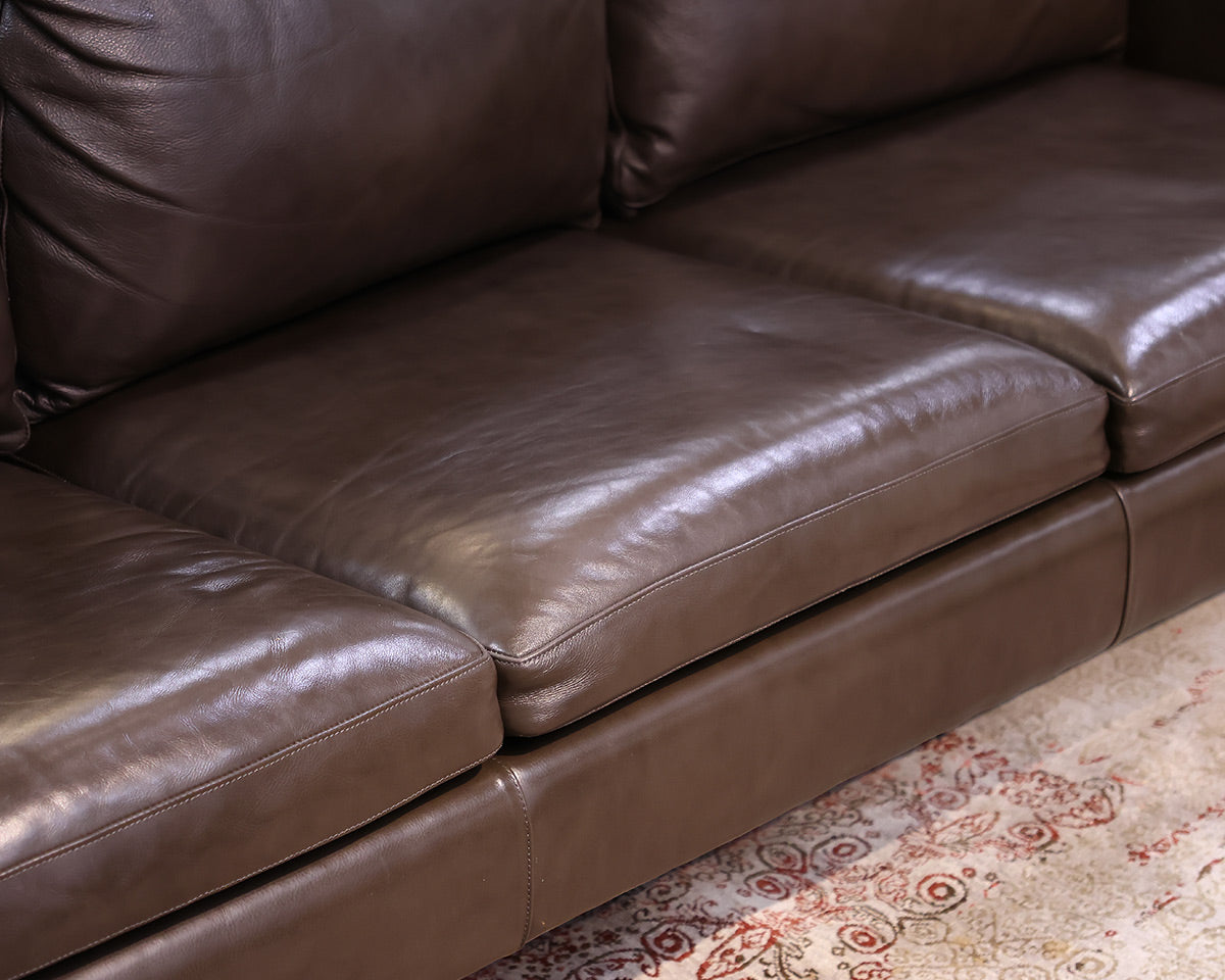 Hancock and Moore 3-Cushion Leather Sofa