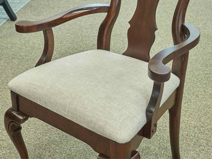 Set of 6 Cherry Queen Ann  Dining Chairs