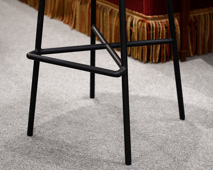 Set of 3 Pottery Barn White Leather Bar Stools