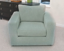Circle Furniture Oversized Arm Chair & Ottoman in Corduroy