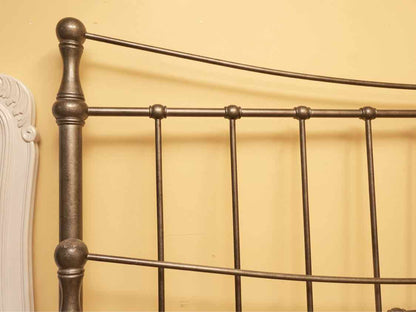 Metal Queen Bed Includes Metal Siderails & Metal Slats