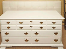Colonial Furniture Co White Finish Triple 10 Drawer Dresser