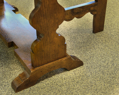 Baker Quartersawn Oak Drop Leaf Side Table