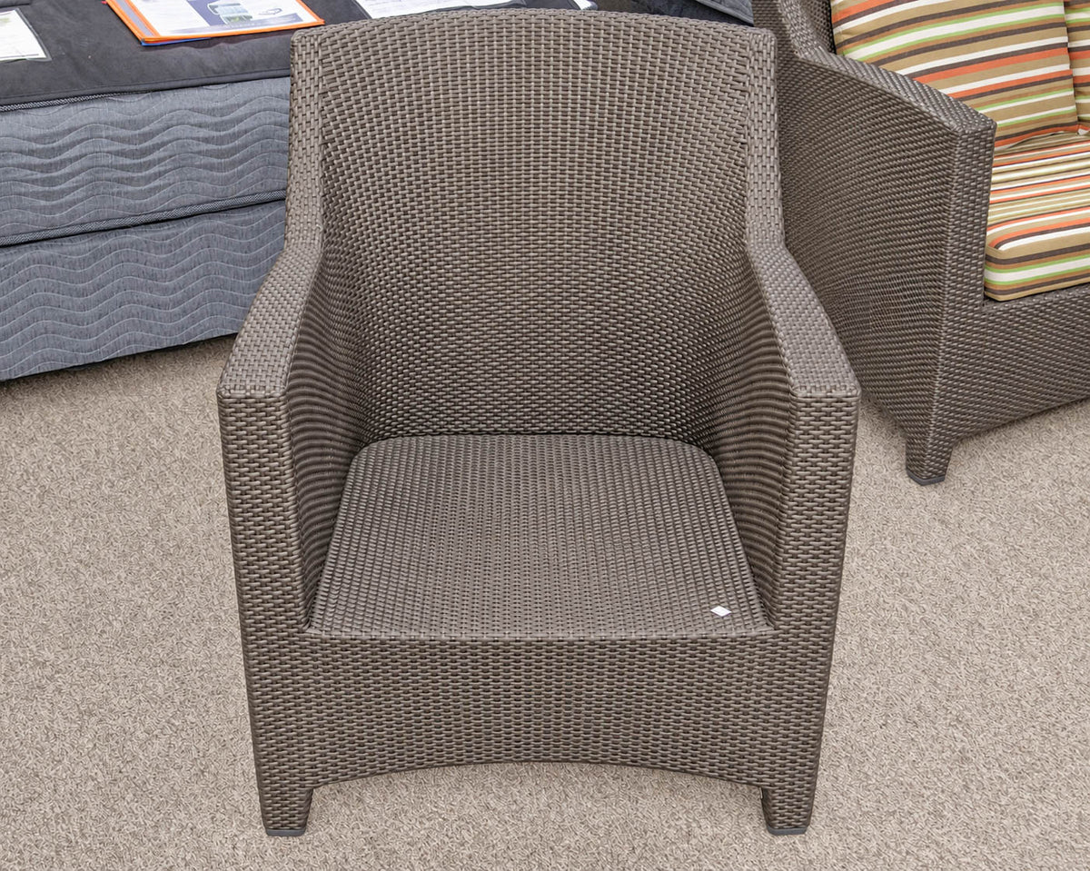 Dedon Dark Woven Wicker Outdoor Sofa & Chair Set