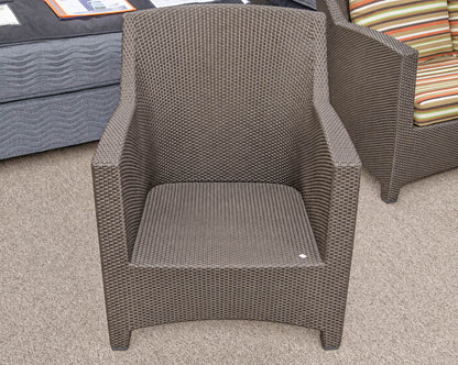 Dedon Dark Woven Wicker Outdoor Sofa & Chair Set