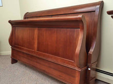 Cherry Queen Sleigh  Bed with Panel Footboard