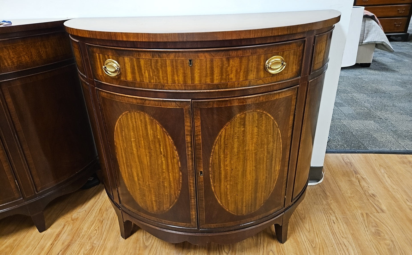 Drexel Inlaid Demilune w/ Key