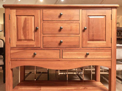 Richardson Brothers Solid Cherry 5 Drawer 2 Door Huntboard  Sideboard