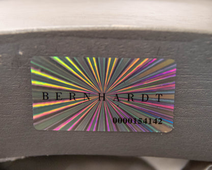 Bernhardt  Set of 4 Counter Stools In Light Gray Pebbled Suede