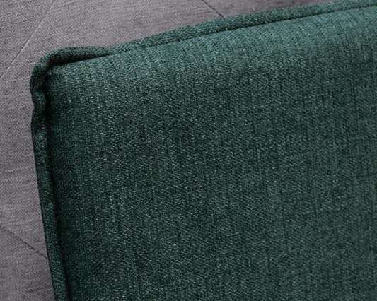 Crate & Barrel 'Noa' Upholstered Flange Full Bed Frame