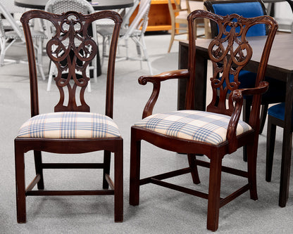 Set of 8 Henredon Chippendale Style Dining Chairs