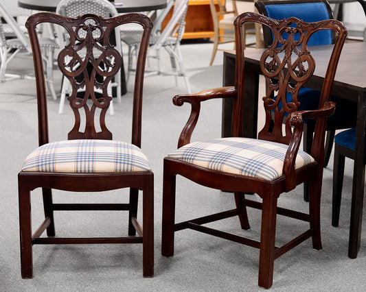Set of 8 Henredon Chippendale Style Dining Chairs