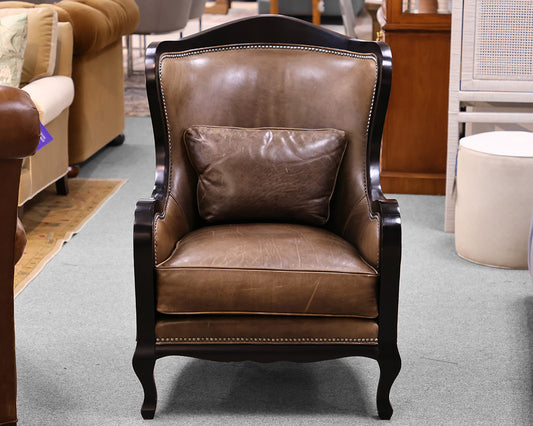 Cowhide and Leather Empire Chair