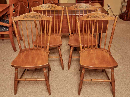 Set of 4 Maple Hitchcock Side Dining Chairs