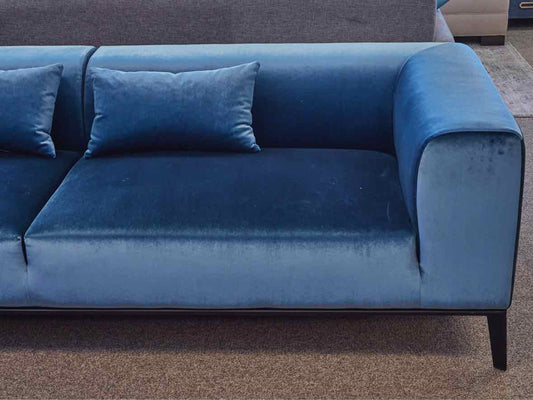 Rove Concepts Blue Sapphire Performance Velvet Sofa