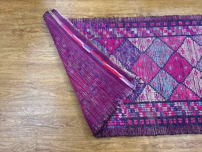 Purple and Pink Geometric Runner Rug