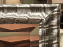 Silver Mirror with Ribbed Border Frame