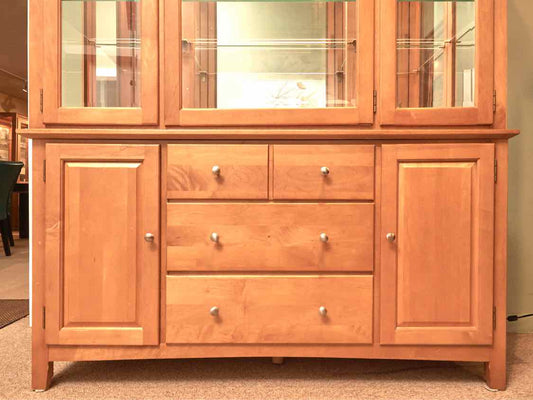 Stanley Maple 3 Glass Door 3 Drawer 2 Door  China Cabinet