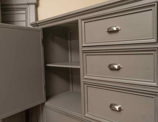 Folio 21 "Hilton Head' Shutter Grey Finish 4 Drawer 1 Door Gentlemen's   Chest
