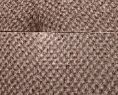 King Bed Upholstered in a Beige/Gold Woven Fabric. HB/LPFB/Rails/Metal Slats
