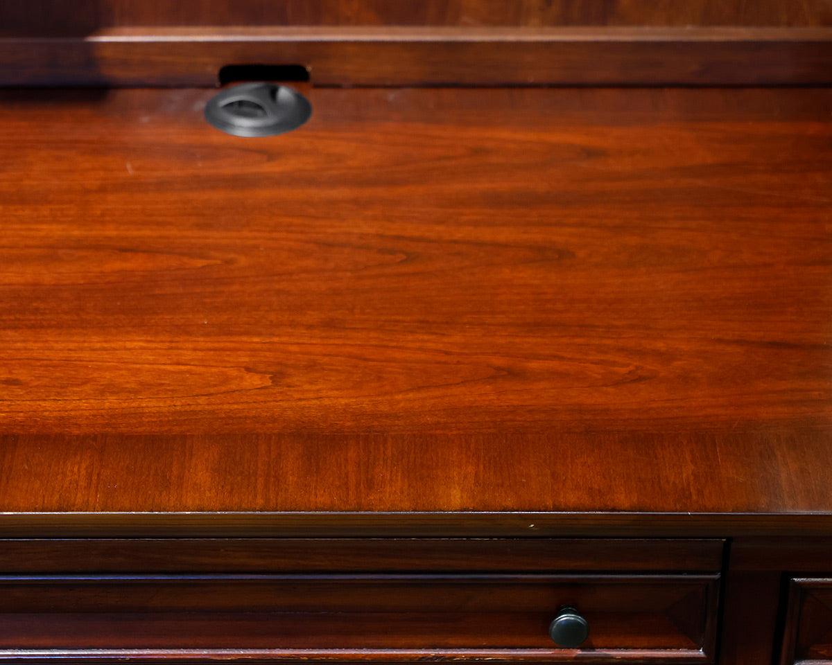 Mahogany 3-Piece Bookcase & Desk Unit