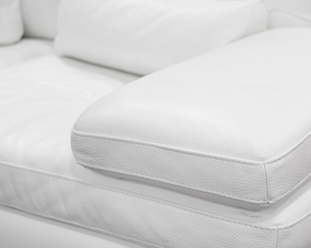 Giuseppe Nicoletti White Leather Sofa