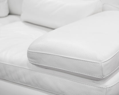 Giuseppe Nicoletti White Leather Sofa