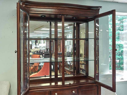 Cherry Stain Two Piece China Cabinet