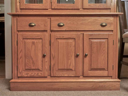 Canadel  Solid Oak 3 Drawer 3 Glass Door & China Cabinet