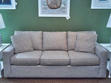 Rowe  'Solano' Sofa in Pebble Weave Upholstery with Track Arm & 2 Toss Pillows