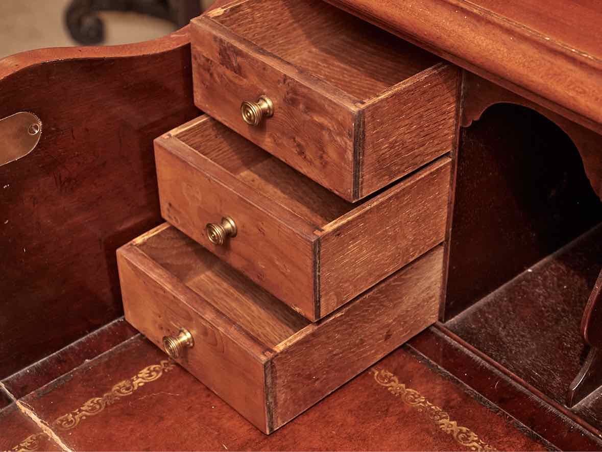 Baker Mahogany 2 Piece  Secretary Desk with Drop Down Desk