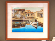 European Cove with Covered Boat Numbered Print Wall Decor